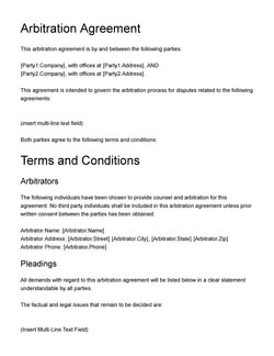 arbitration agreement pdf